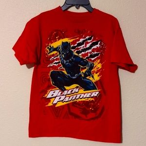 Boy's Marvel Black Panther T-shirt. Size 18. Red. Good Condition.